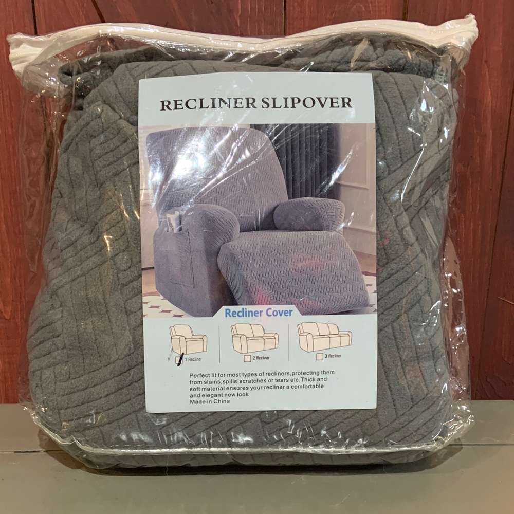 Elegant Gray Recliner Slipcover